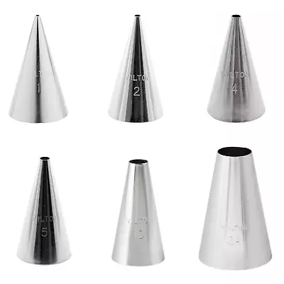 £3.49 • Buy Wilton Round Piping Nozzle Writing Border No.1, 2, 3, 4, 5, 10, 12,2A UNCARDED