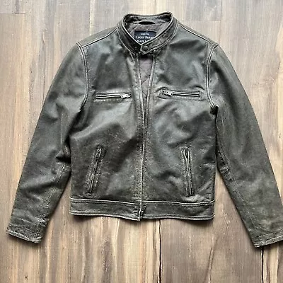 Lucky Brand Black Label Moto Jacket Cow Leather Brown Medium • $99