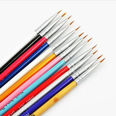 12 Pcs Colorful Nail Art Design Pens For Fine Details Tips Drawing Brushes US • $6.89