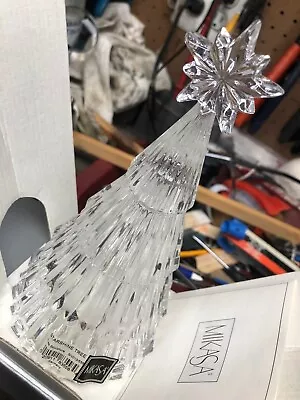 Vintage Mikasa Starshine Christmas Tree Sculpture Full Lead Crystal/NEW In Box  • $5