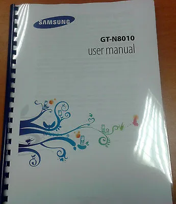 Samsung Galaxy Note 10.1 Gt- N8010 Full Printed Instruction Manual User Guide • £15.99