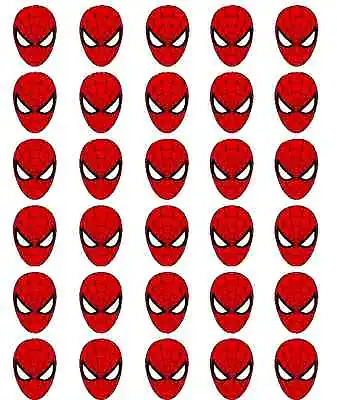 30 Spiderman Edible Rice Paper Cake/Cupcake Toppers/Decorations • £2.49