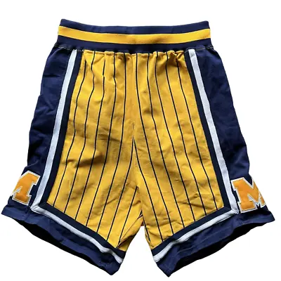 Vintage Authentic Team Issue Michigan Wolverines Basketball Shorts Sz Medium 90s • $139.99