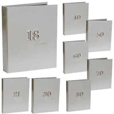£10.99 • Buy Birthday Photo Album - Silver Number Attachment - 48 5x7 Photos - Choose Age