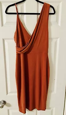 Nordstrom Rack NSR Stunning Orange Modal Cocktail Dress Size Medium • $9.99