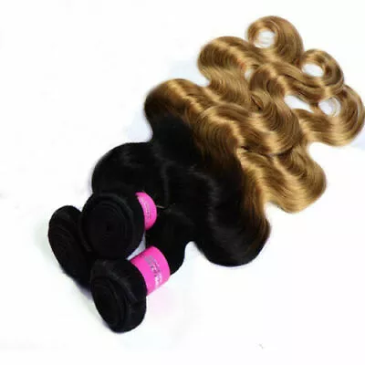 12A MALAYSIAN VIRGIN HUMAN HAIR BODY WAVES 1B/27# ROOT OMBRE 300g/400g/5BUNDLES  • $373.50