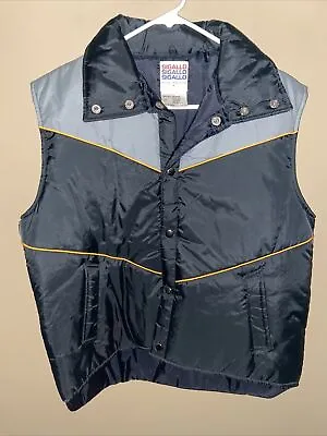 Vintage 70s 80s Sigallo Snap Puffer Vest Jacket Men's Medium Ski • $24.99