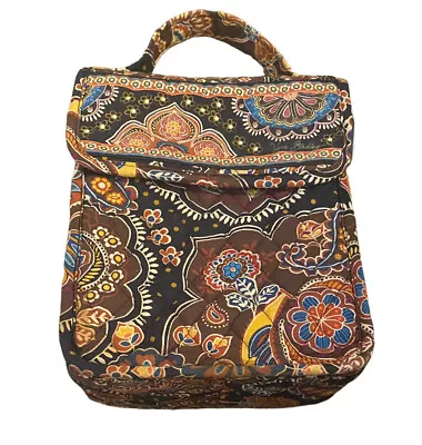 Vera Bradley Kingston Retired Brown Cool Keeper Tote Insulated Lunch Bag • $20.50