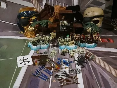 Mega Bloks Pirates Lot 16 Figures Weapons Terrain & Skull Build Sets Loot • $70