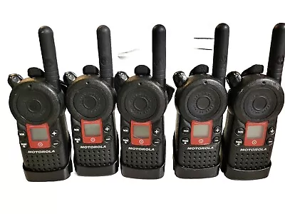 Lot Of 5 Motorola CLS1810T UHF Target Walkie Talkie Radios Belt Clips Batteries • $19.99