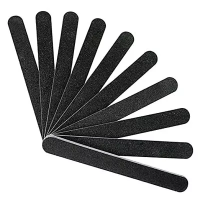  Professional Double Sided Emery Board 7  Black Nail File Black File 100/100 • $8.36