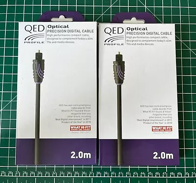 QED Optical Precision Digital Cable 2m X2 • £22.79