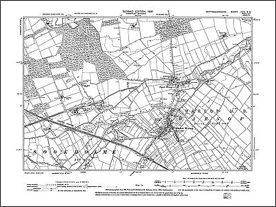 Market Warsop Old Map Nottinghamshire 1900: 18SW Repro • £18.99