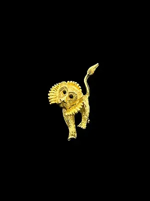 Gold Figural Monkey Trembler Vintage Brooch Pin • $9.99