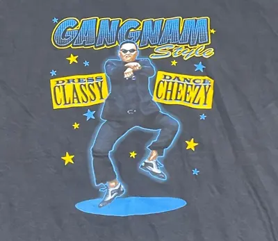 New Old Stock El Costo Gangnam Style Streetwear Overprinted Tee XL Dance Cheezy • $12.99