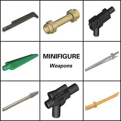 LEGO Weapon Collection - Sword Lightsaber Pistol Axe & More! • $0.99