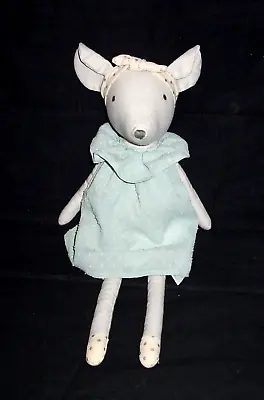 $43.96 • Buy 17  Zara Home Mouse Plush Green Dress Stuffed Animal Cuddle Lovey Toy