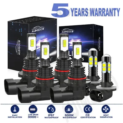 For Chevy S10 LS Crew Cab Pickup 2.2L 1998-2004 6x LED Headlight Fog Light Bulbs • $35.99