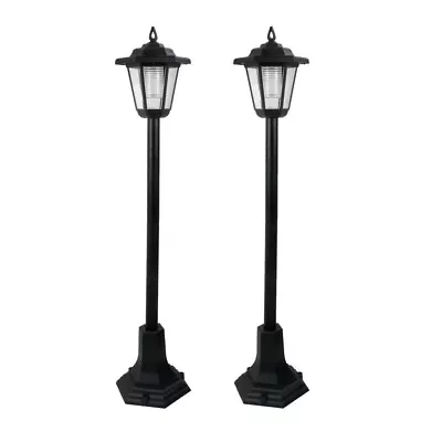 £22.95 • Buy 2 X Solar Powered Lights Garden LED Lampost Driveway Outdoor Patio