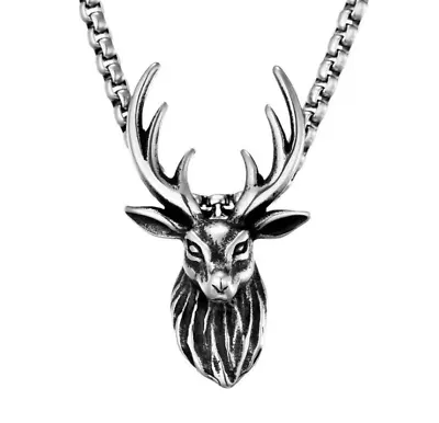 Stainless Steel ELK Lucky Necklace Pendant Lucky Jewelry For Men Or Women • $9.99