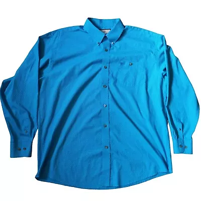 Wrangler Western Shirt Men’s XL Embroidered Long Sleeve Blue Geometric MG2148M • $12