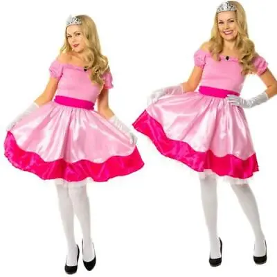 £16.99 • Buy 90s Princess Peach Costume Fancy Dress Woman's Fancy Dress Party Gaming 
