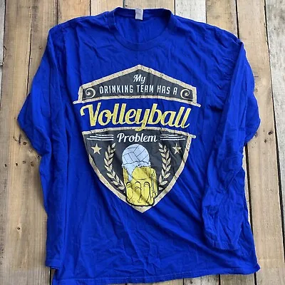 My Drinking Team Has A Volleyball Problem Mens T-Shirt Size M • $10.14