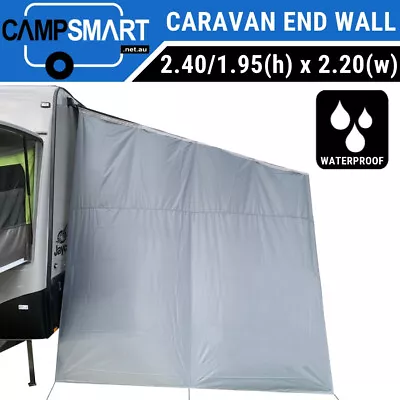 Campsmart Waterproof Caravan Privacy Screen End Wall Annexe For Roll Out Awning • $119.95