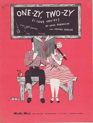 One-zy Two-zy (I Love You-zy) 1946 Vintage Sheet Music • $6.11