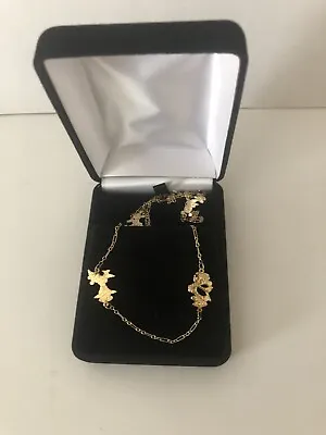 14K Yellow Gold Genuine Authentic Mickey Mouse Necklace 30  Long (Disney) • $675