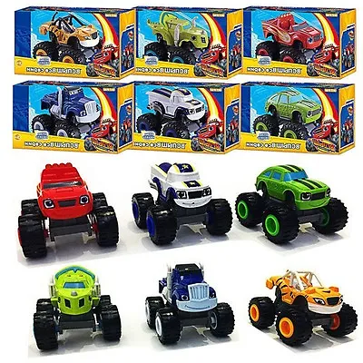 6PCS Racing Car Blaze And The Monster Machines Truck Toys Vehicle Car • £13.99