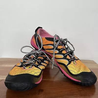 Merrell Barefoot Lithe Glove Cosmic Pink Size 8.5 Pink Black Orange • $24.97