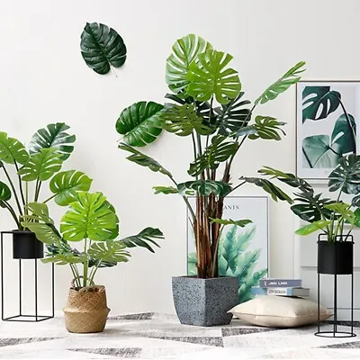 50cm Large Artificial Plants Office Home Garden Faux Plant Tree Indoor Decor UK • £8.54