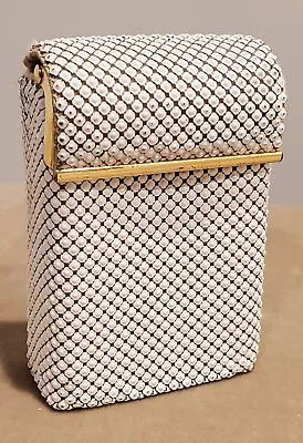 Vintage White Mesh Metal Cigarette Holder Case • $14