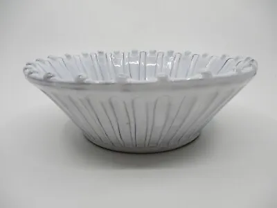 Vietri Incanto White Stripe Cereal Bowl - 7    -0711h • $44.98