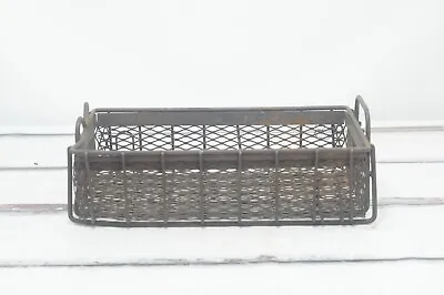 Wire . Mesh Basket Industrial Vintage Medium Size Metal Industrial Basket #3 • $64