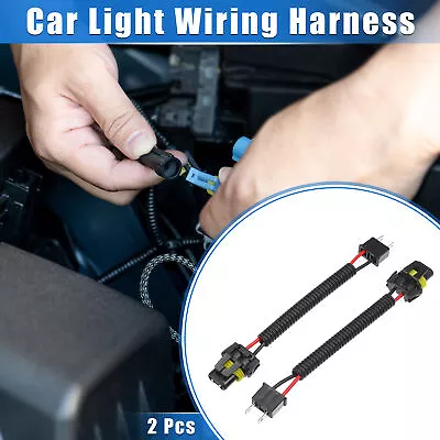 2pcs H7 Male To 9005 9006 Female Car Extension  Wire Socket Pigtail • $9.89