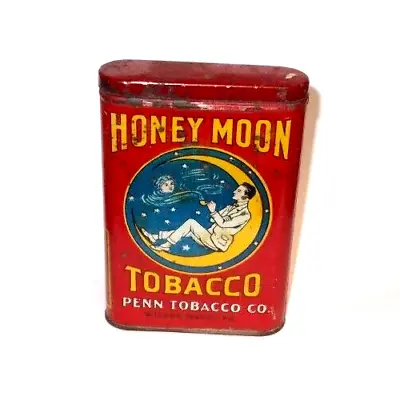 Vintage Honey Moon  Pocket Tobacco Tin • $99.99