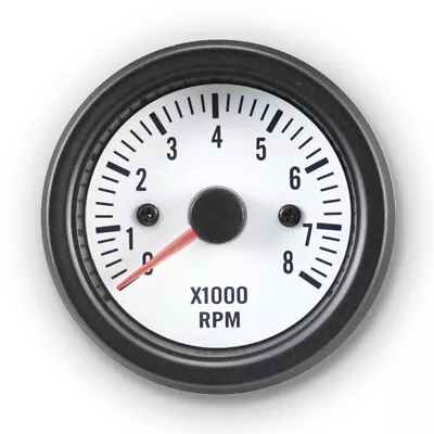 VD Vintage 52mm 2-1/16  Electrical Tachometer 8000 RPM Gasoline Black Bezel • $33.72