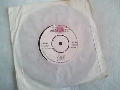 IAN DURY & THE BLOCKHEADS Hit Me With Your Rhythm Stick 7  Stiff 1978 Exc • £1