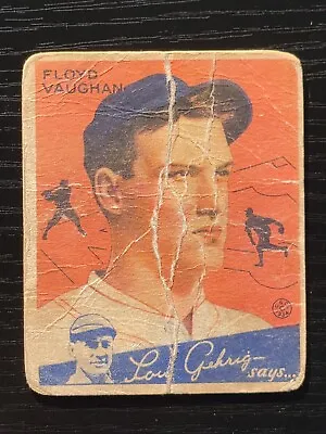 $29.99 • Buy 1934 VTG Goudey Card #22 Floyd  Arky Vaughn  Pittsburgh Pirates HOF VINTAGE