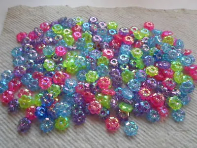 £2.95 • Buy 50 Gram Pack  ~ Acrylic ~ Daisy Flower Beads ~ 10mm