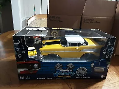 Muscle Machines Build It Yellow 1957 Chevy Bel Air RARE BMM050 • $47