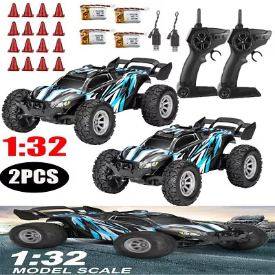 2Pcs Fast RC Cars 1/32 Off Road 2WD Remote Control Car 2.4GHz Buggy Crawler Toys • $48.44