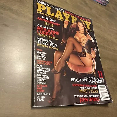 Playboy January 2008 Adrianne Curry Sandra Nillson Mike Tyson Tina Fey Magazine • $4