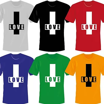 Inverted Cross Love T-Shirt - Funny Fancy Dress Outfit Tee Top Shirt Cool Swag • £9.99