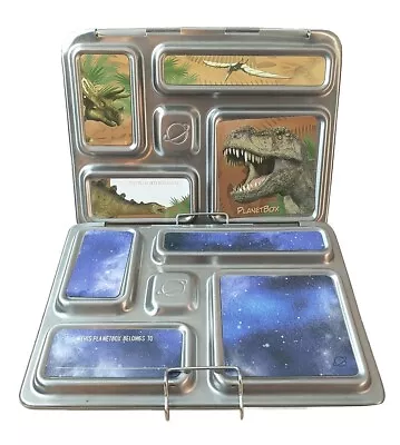 Lot Of 2 PlanetBox Rover Lunch Stainless Steel Kids Dinosaur Stardust Bento Box • $30