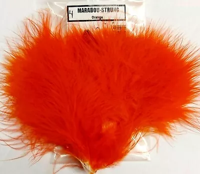 Lot Of 1/8oz   MARABOU    4 Long  Color: ORANGE   WOOLY BUGGER Feathers  • $2.91