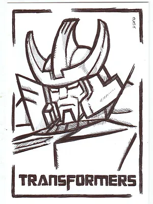 ACEO Art Sketch Card Transformers G1 Decepticon Galvatron Ink Drawing A • $16.89