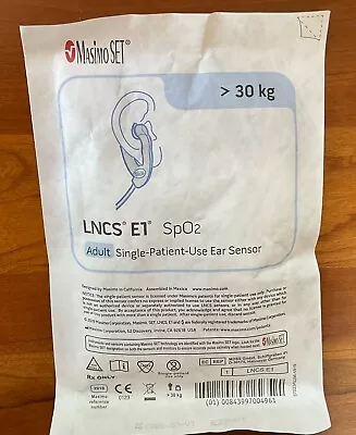 Masimo SpO2 Single Patient-Use Ear Sensor LNCS E1 Lot Of 10; Brand New; 2026 • $115